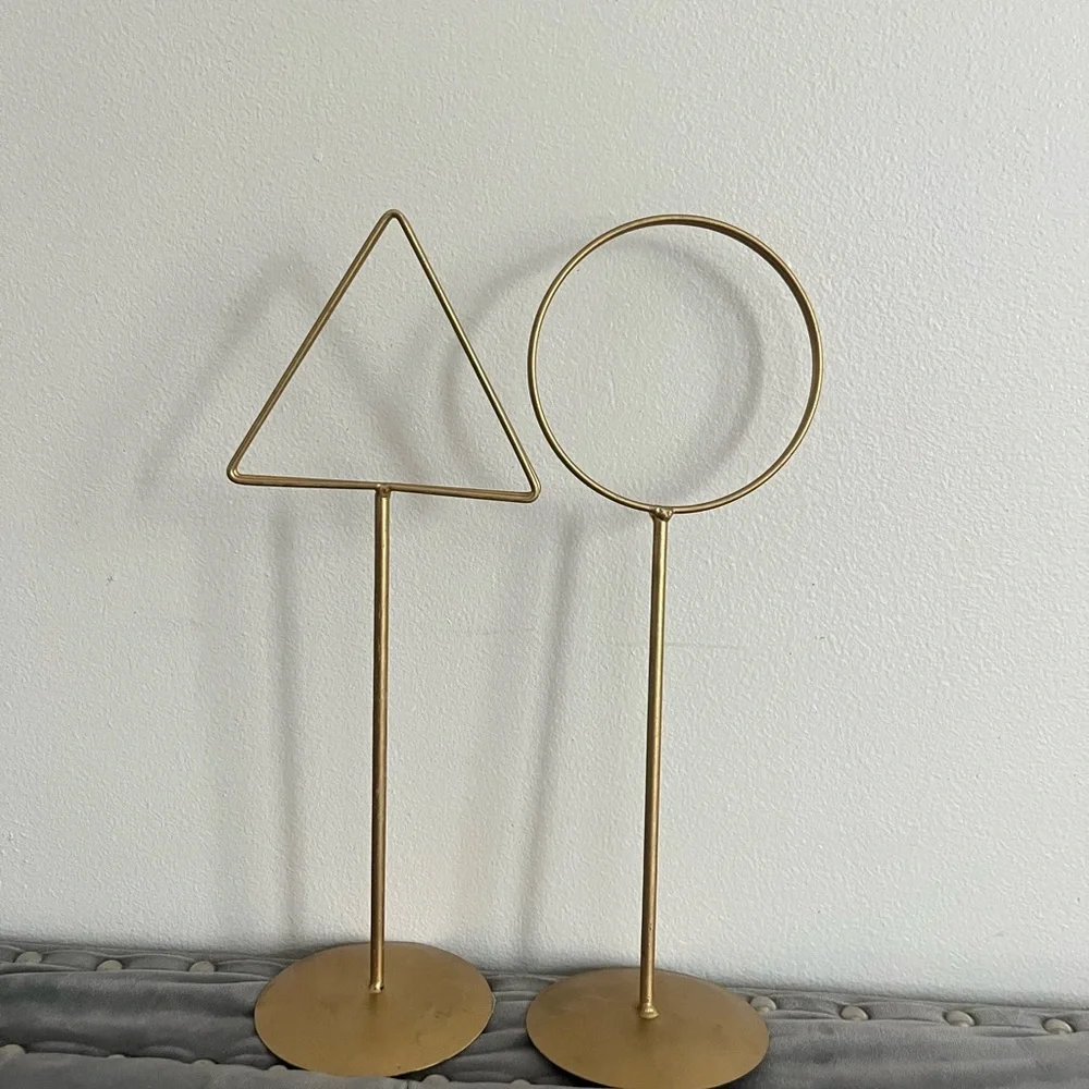 Gold Geometric Metal Stands home decor